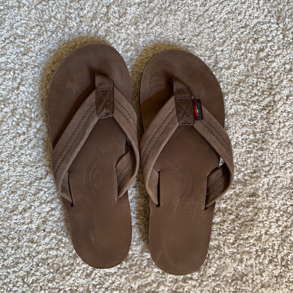 NWOT Rainbow Leather Sandals